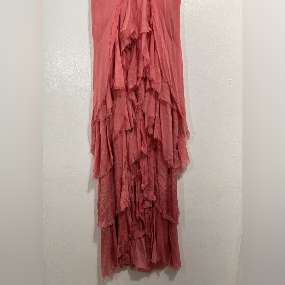 Gigi Moda-Cha-Cha sleeveless orange Gatsby dress with sequins.Made in Italy.M - Picture 12 of 12